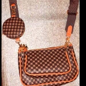 Crossbody bag with coin purse attached